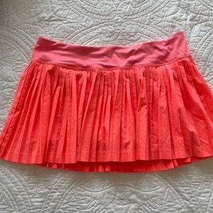 Lululemon pleated skort neon coral size 10
